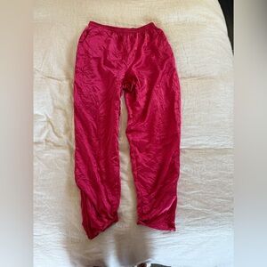 Vibrant pinkish Red Satin Pants
